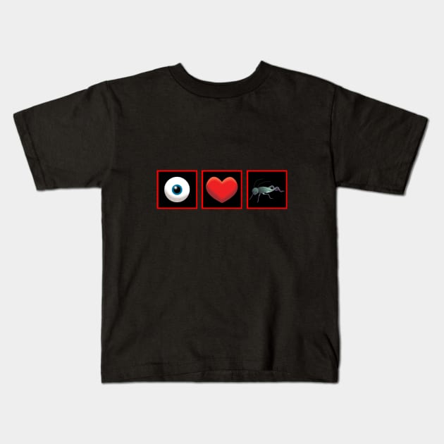 I Love Cricket Kids T-Shirt by Wickedcartoons